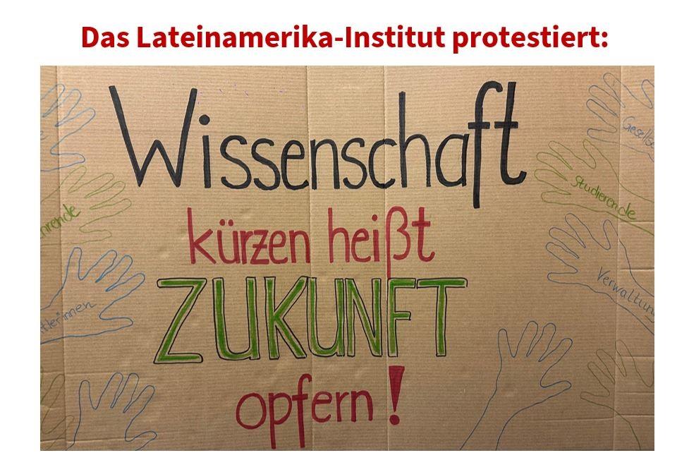 LAI presente bei den Protesten gegen Kürzungen in der Wissenschaft!