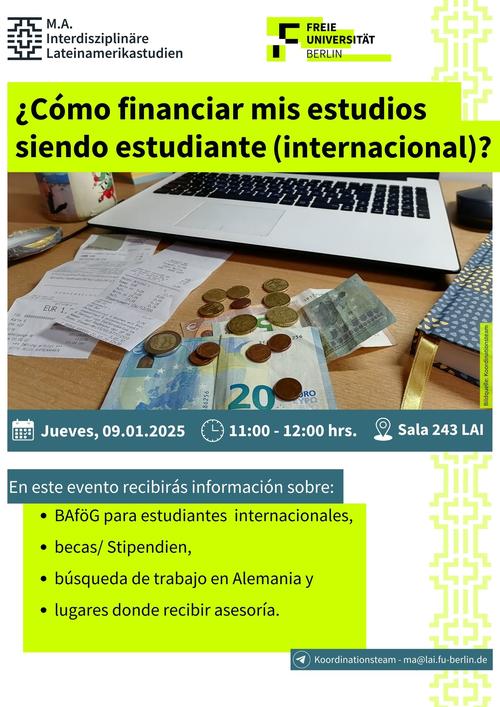 Plakat Como financiar los estudios 2025