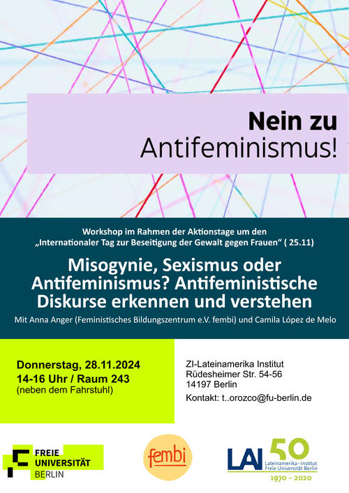 241128 Antifeminismus Workshop -Plakat 2